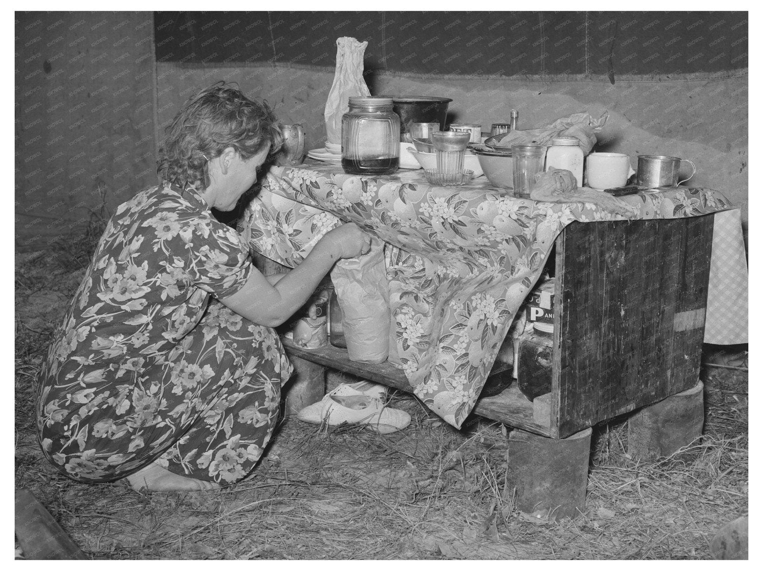 Migrant Berry Picker in Louisiana Tent April 1939