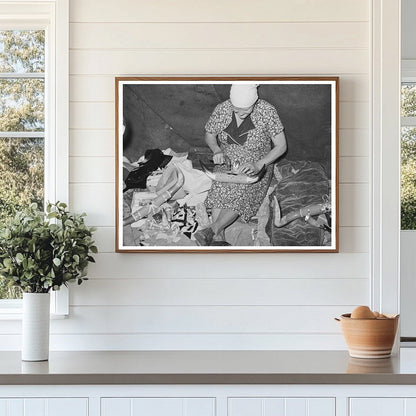 Migrant Woman Crafting Horn Ornament Hammond Louisiana 1939