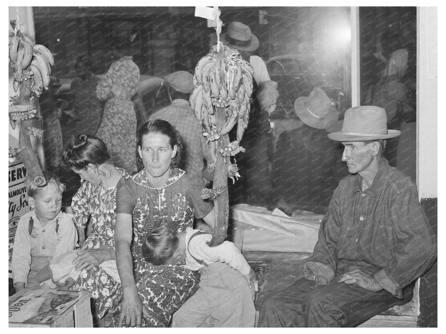 Farm Family in Grocery Store San Augustine Texas 1939