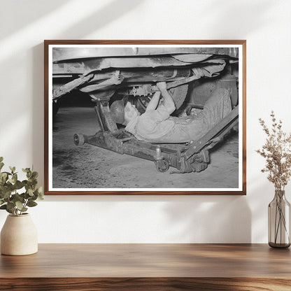 Vintage Garage Scene Automotive Repair San Augustine 1939