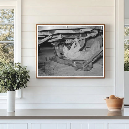 Vintage Garage Scene Automotive Repair San Augustine 1939