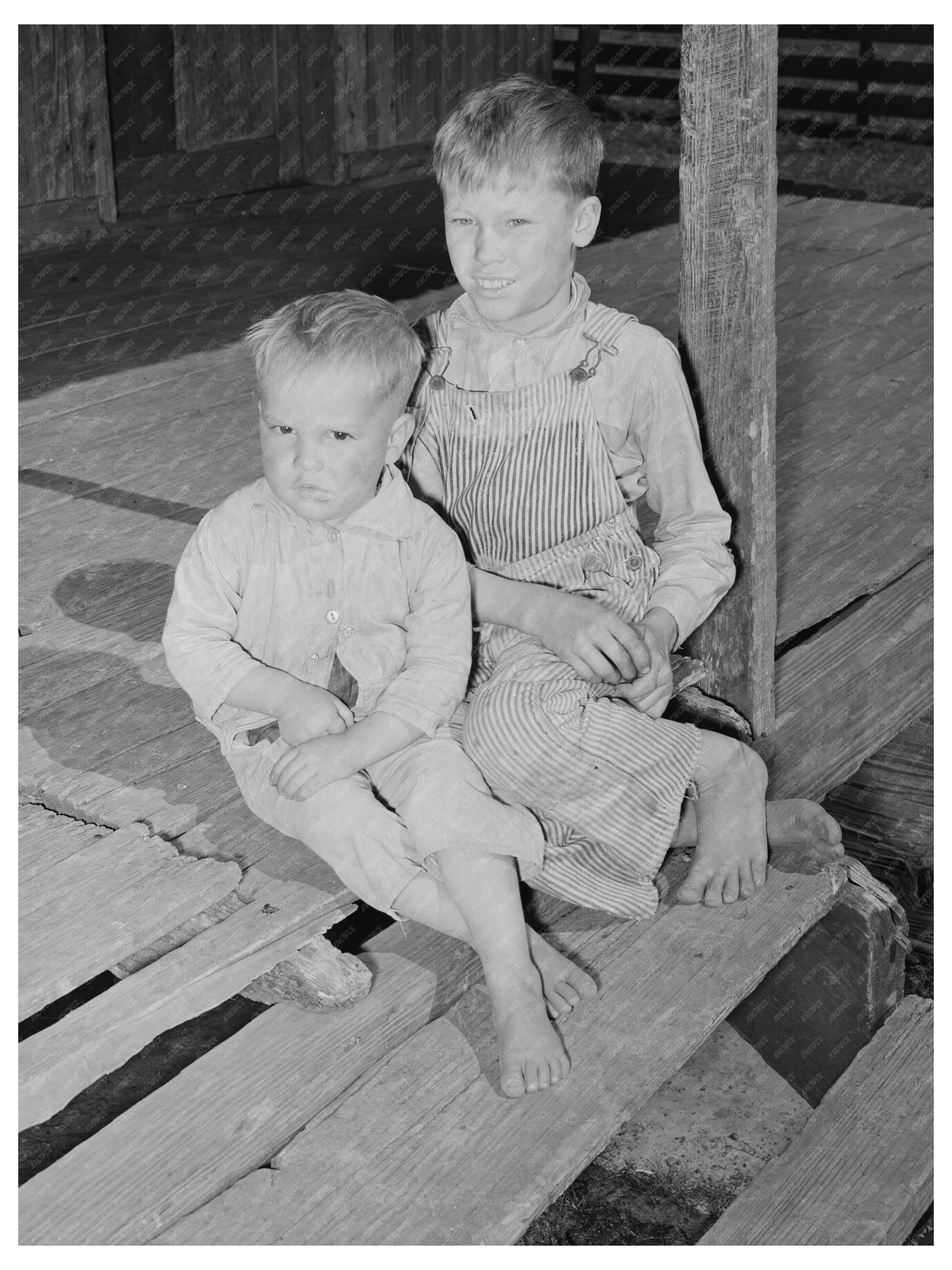 Farm Children with Hookworm Infection Texas 1939 Image