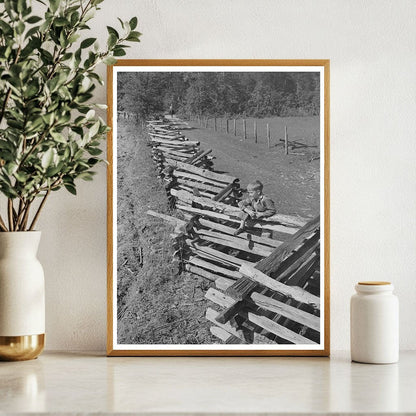 Vintage Rail Fence on Texas Farm April 1939