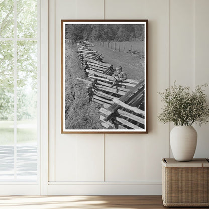 Vintage Rail Fence on Texas Farm April 1939