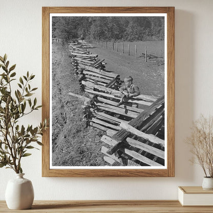 Vintage Rail Fence Farm in San Augustine County Texas 1939