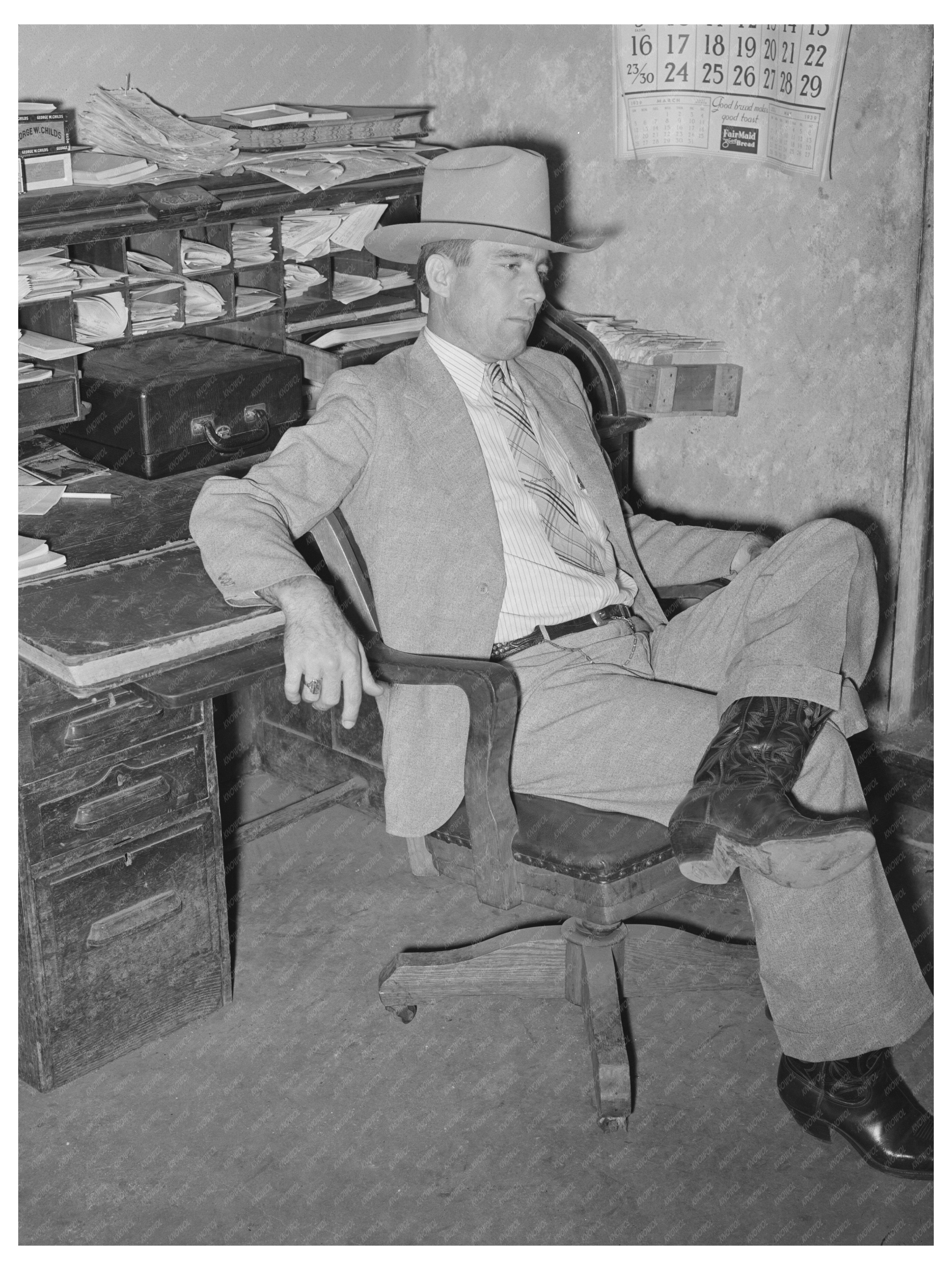 San Augustine County Sheriff Texas 1939 Vintage Photo