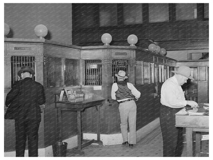 Vintage 1939 San Augustine Bank Interior Photograph