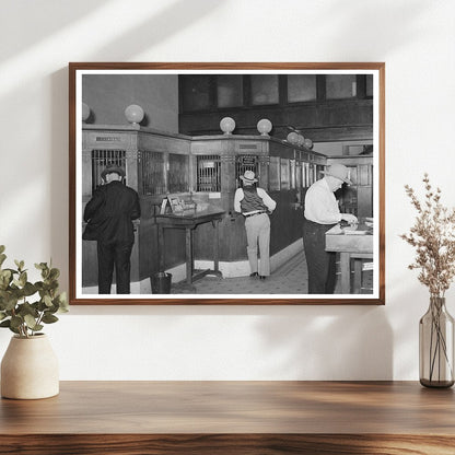Vintage 1939 San Augustine Bank Interior Photograph