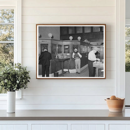 Vintage 1939 San Augustine Bank Interior Photograph