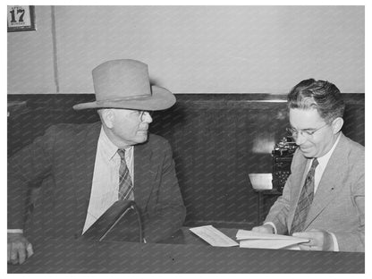 Sheriff and Bank Cashier in San Augustine Texas April 1939
