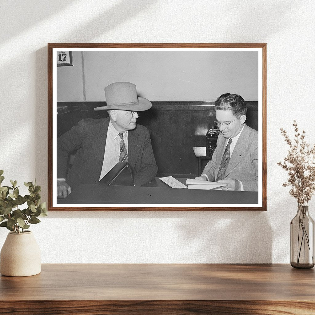 Sheriff and Bank Cashier in San Augustine Texas April 1939