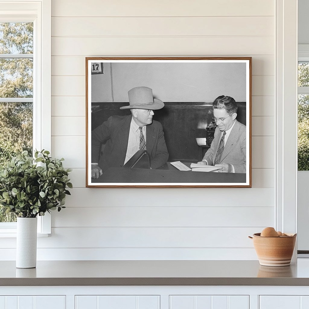 Sheriff and Bank Cashier in San Augustine Texas April 1939