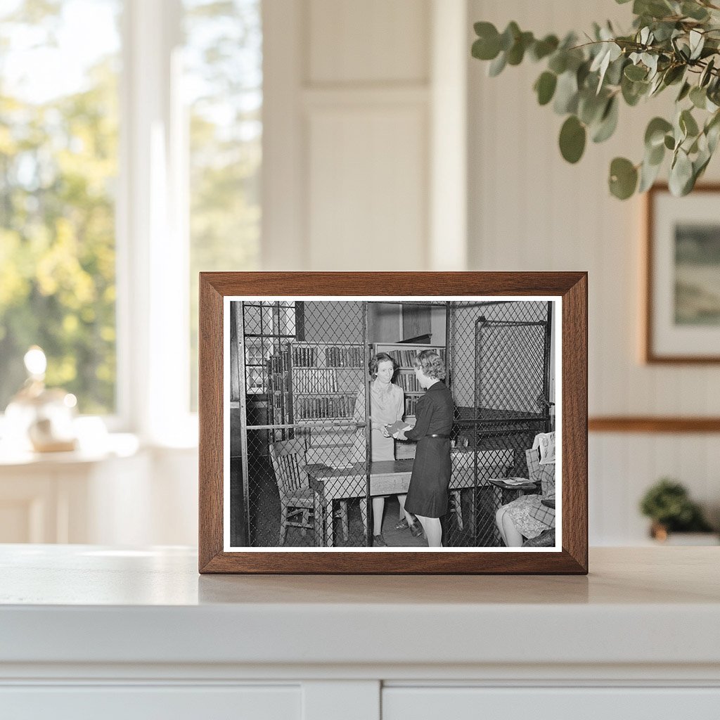 Girl Student in San Augustine High School Library 1939