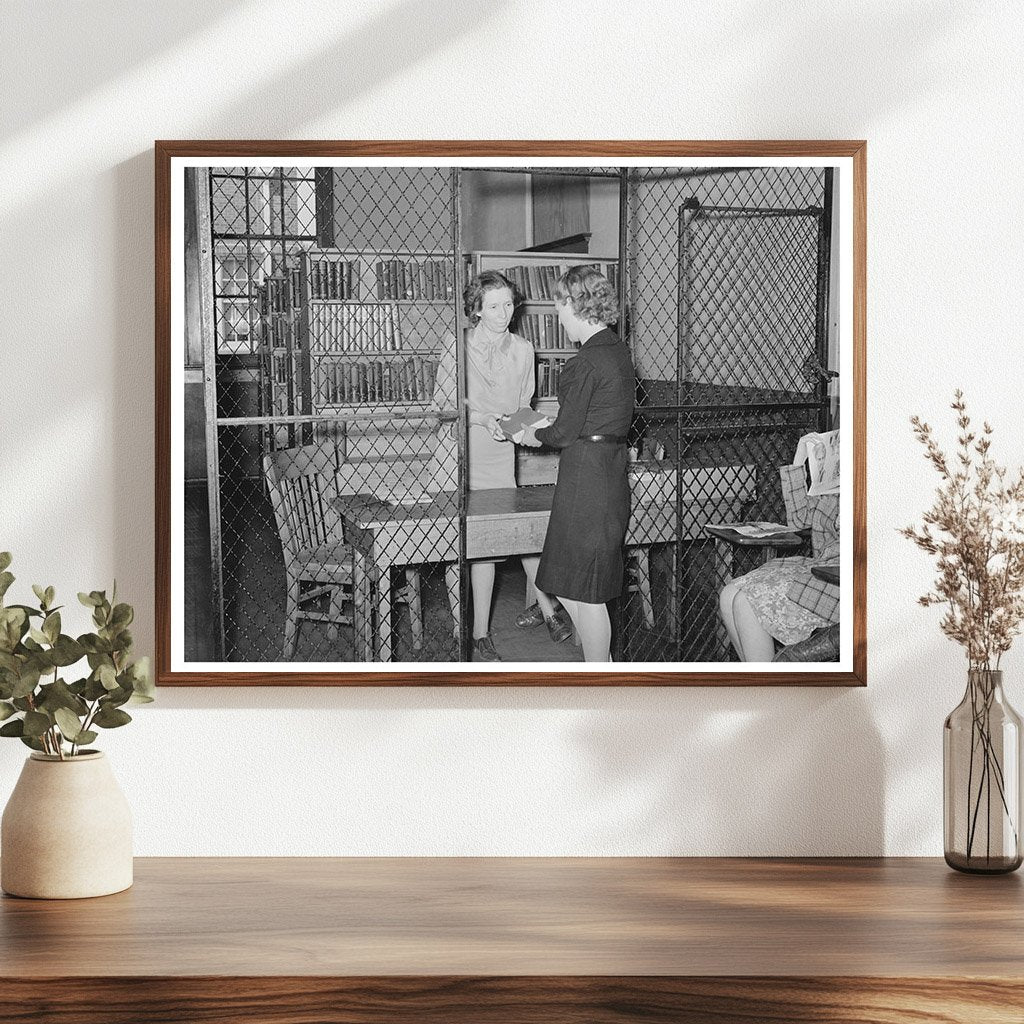 Girl Student in San Augustine High School Library 1939