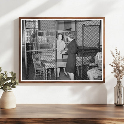 Girl Student in San Augustine High School Library 1939