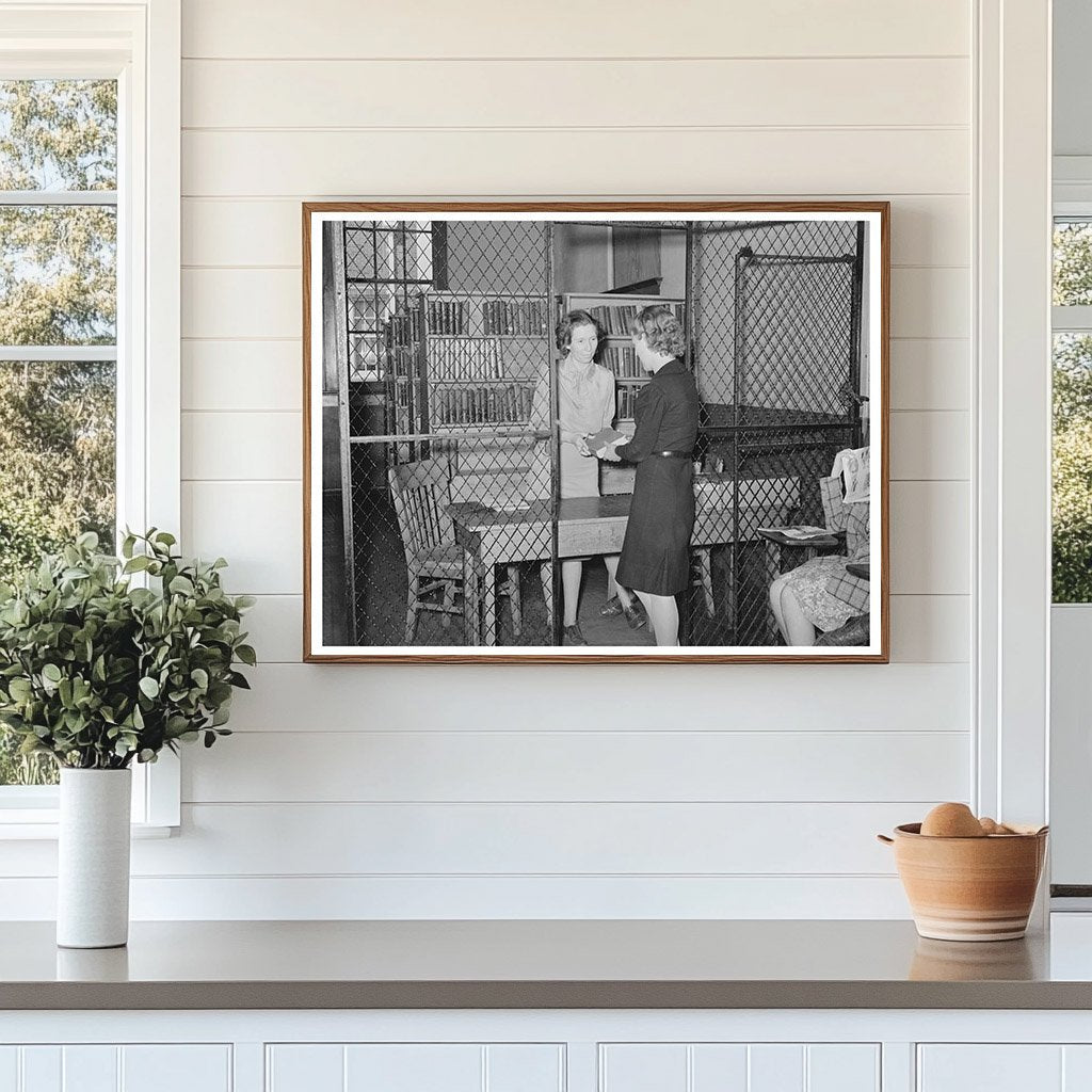 Girl Student in San Augustine High School Library 1939