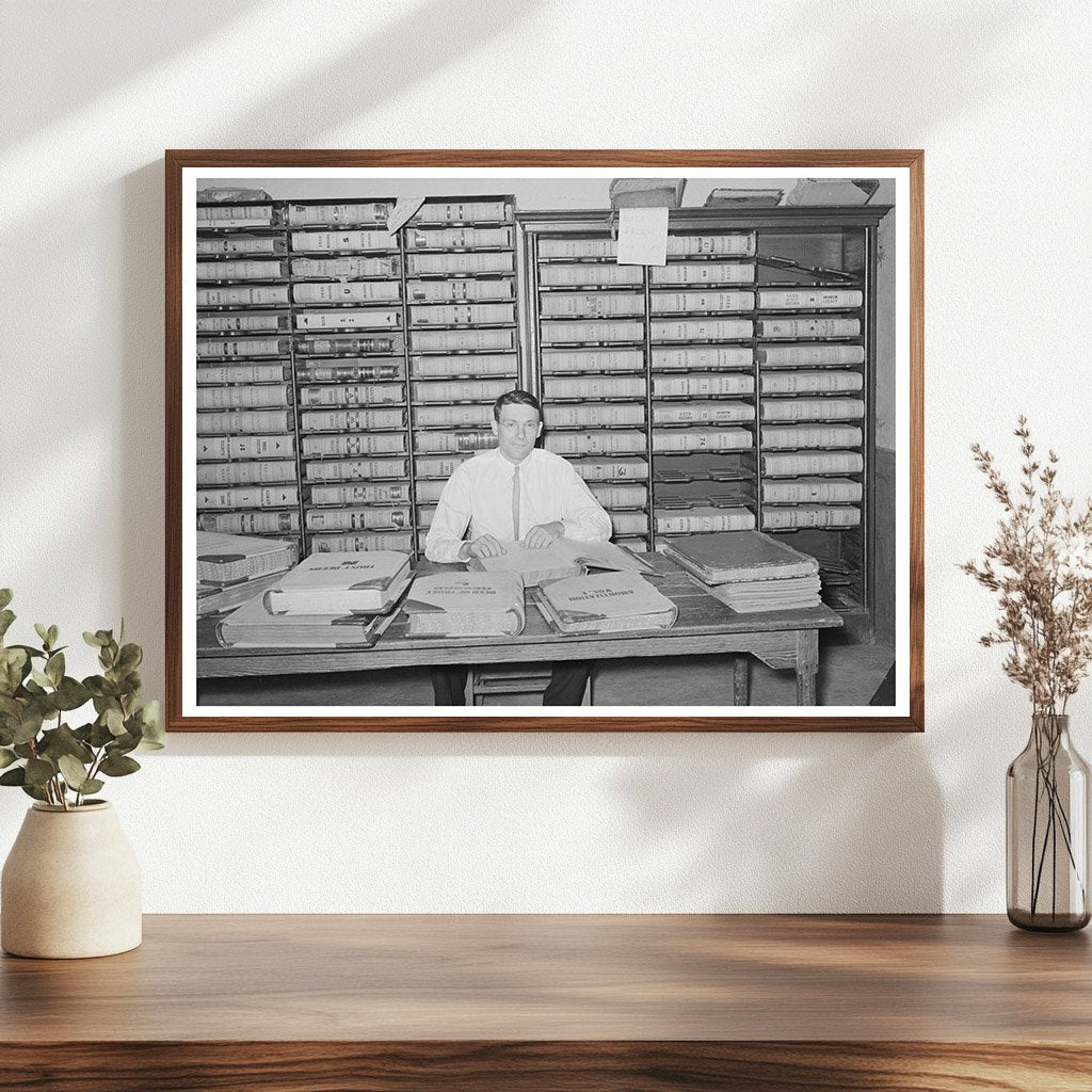 San Augustine County Clerks Office April 1939 Vintage Photo