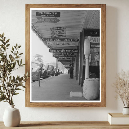 San Augustine Texas Street Scene April 1939 Vintage Image