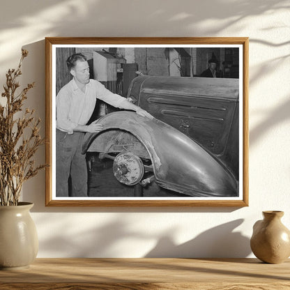Refinishing a Fender in San Augustine Texas 1939