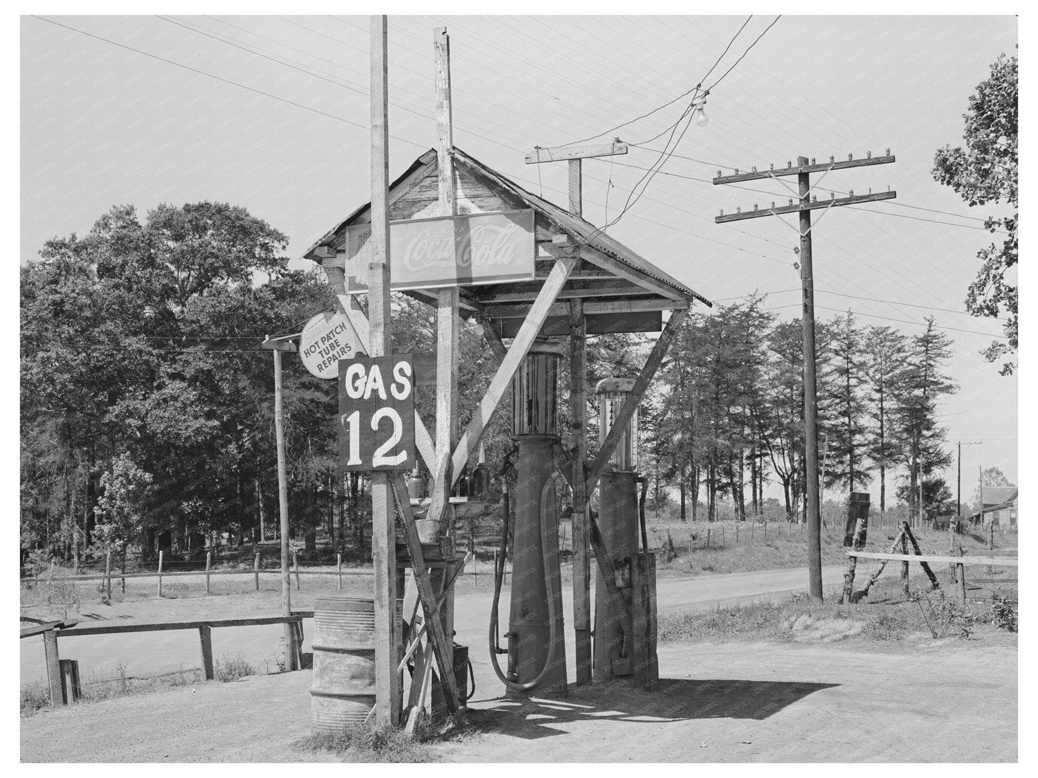 Vintage Service Station San Augustine Texas April 1939