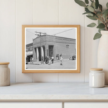 San Augustine Texas Bank Corner April 1939 Photo