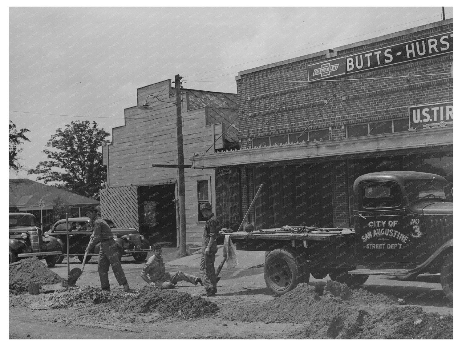 San Augustine Texas Street Repairs April 1939