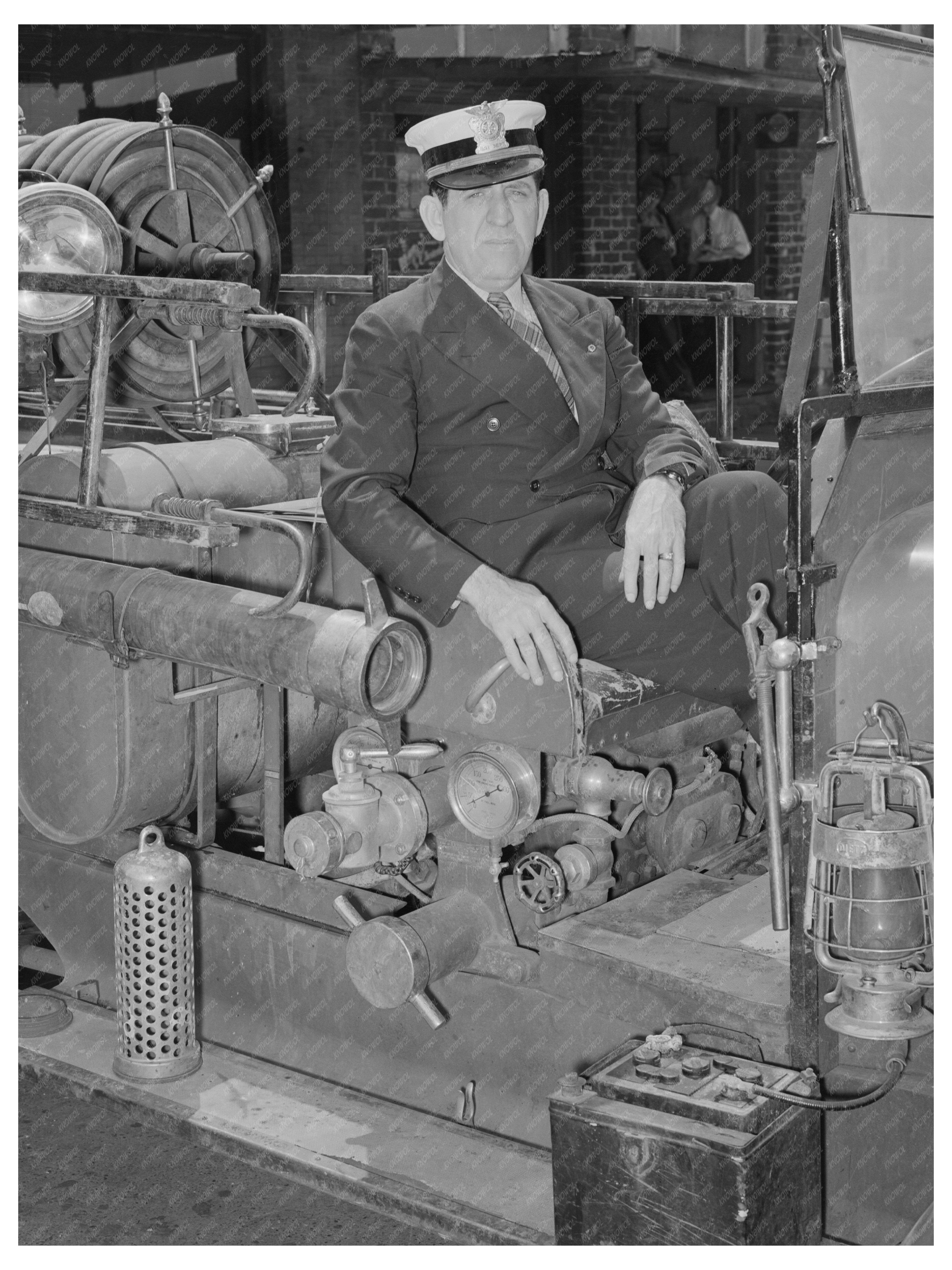 San Augustine Texas Fire Chief April 1939 Vintage Photo