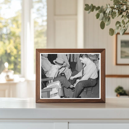 Vintage 1939 San Augustine Shoe Fitting Scene