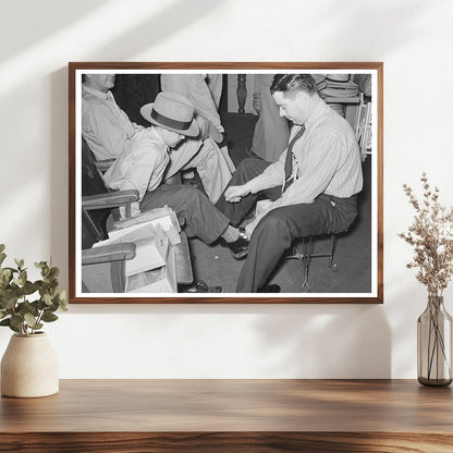 Vintage 1939 San Augustine Shoe Fitting Scene