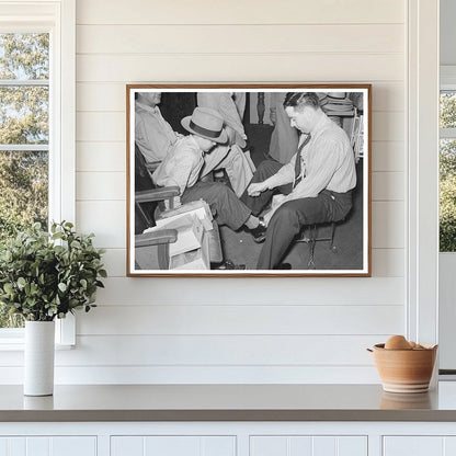 Vintage 1939 San Augustine Shoe Fitting Scene