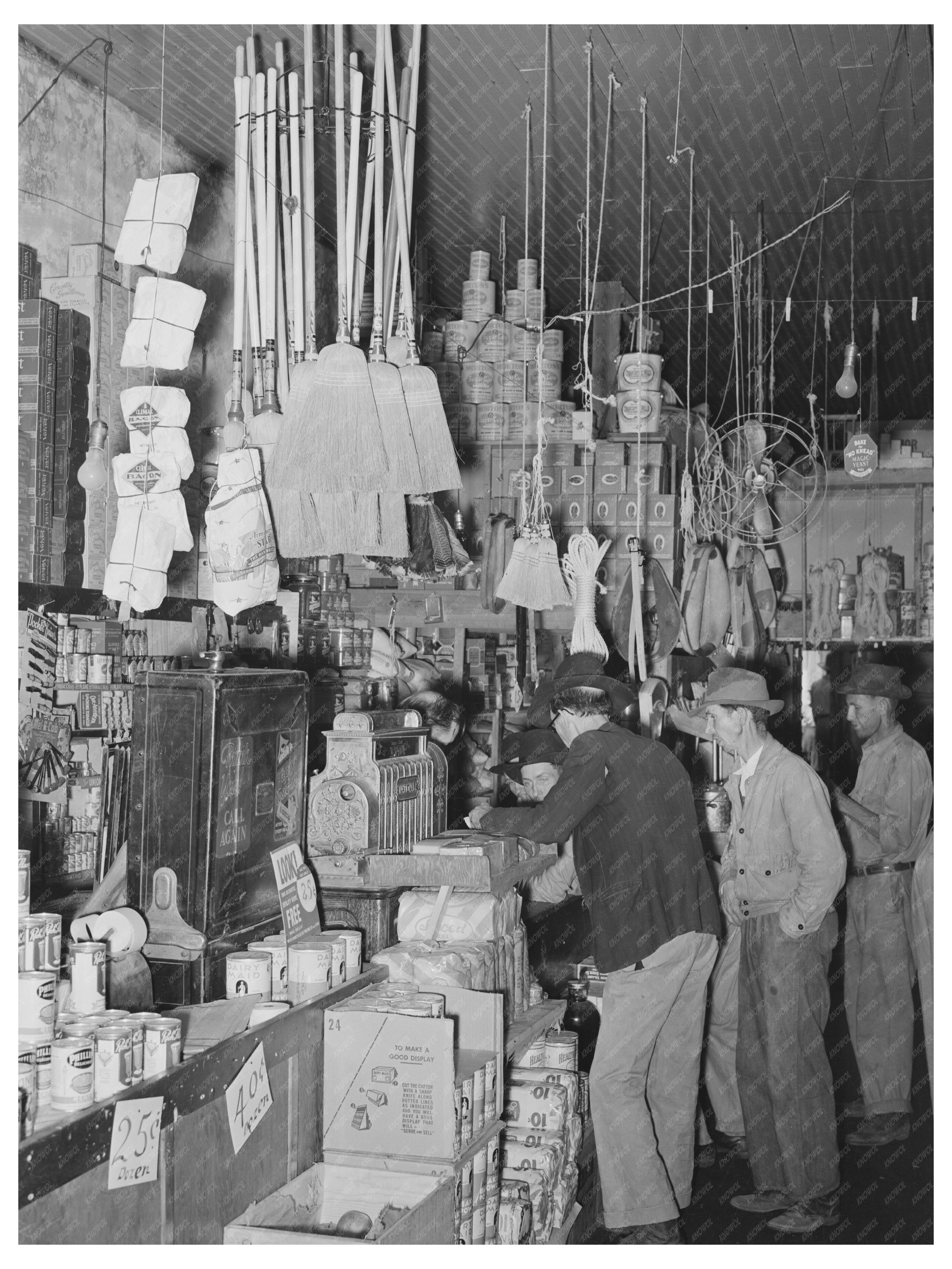 Grocery Store Scene in San Augustine Texas 1939