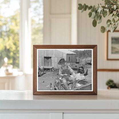 San Augustine Texas Farmer Wagon April 1939 Vintage Photo