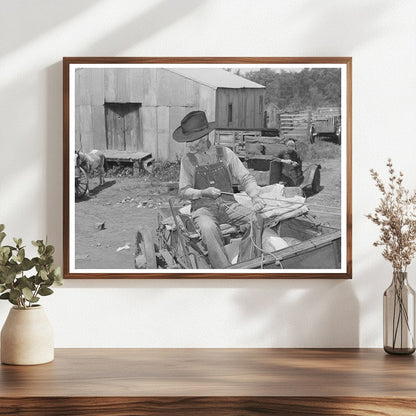 San Augustine Texas Farmer Wagon April 1939 Vintage Photo