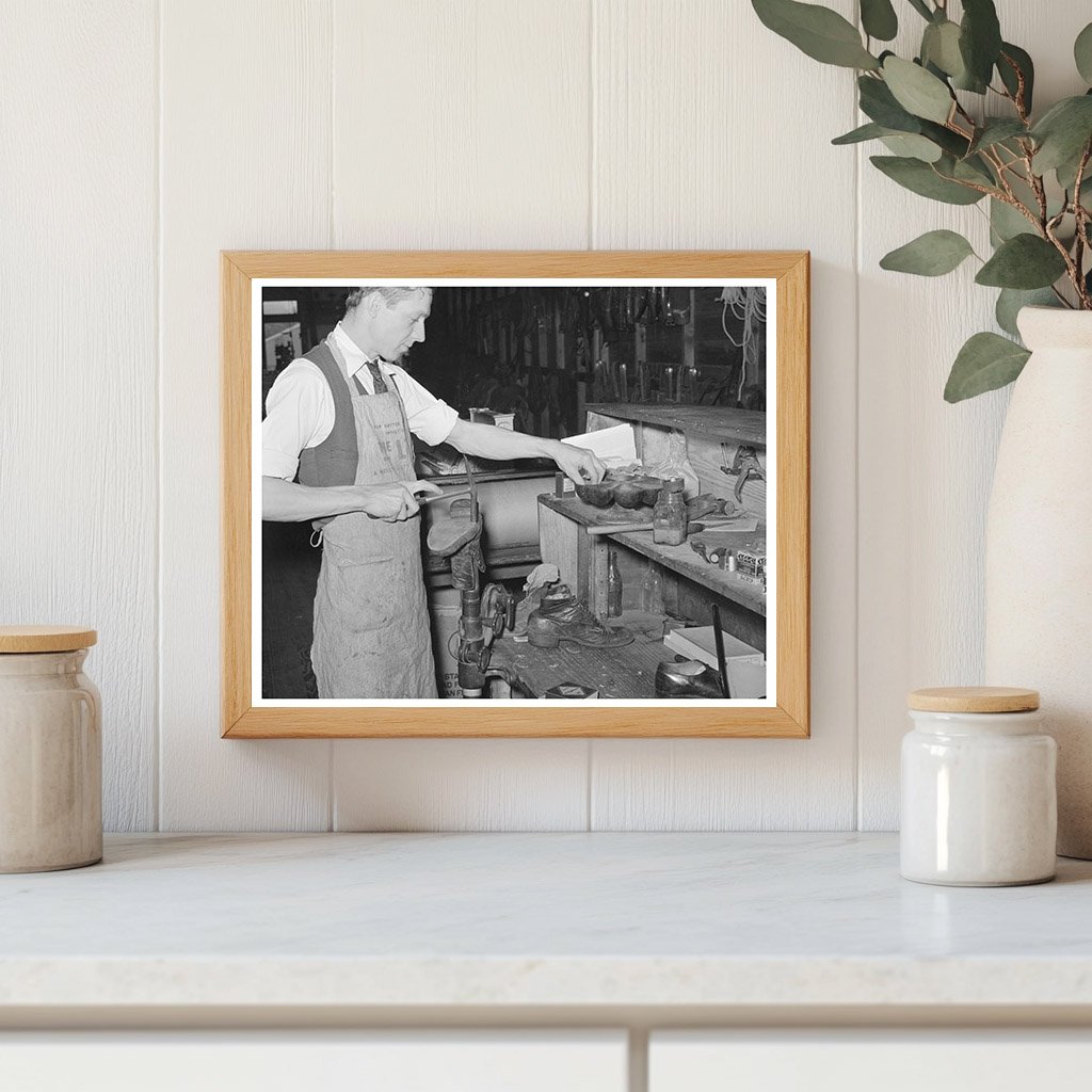 Shoe Repair Man in San Augustine Texas April 1939