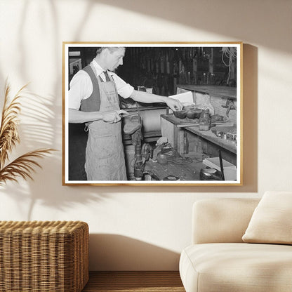 Shoe Repair Man in San Augustine Texas April 1939