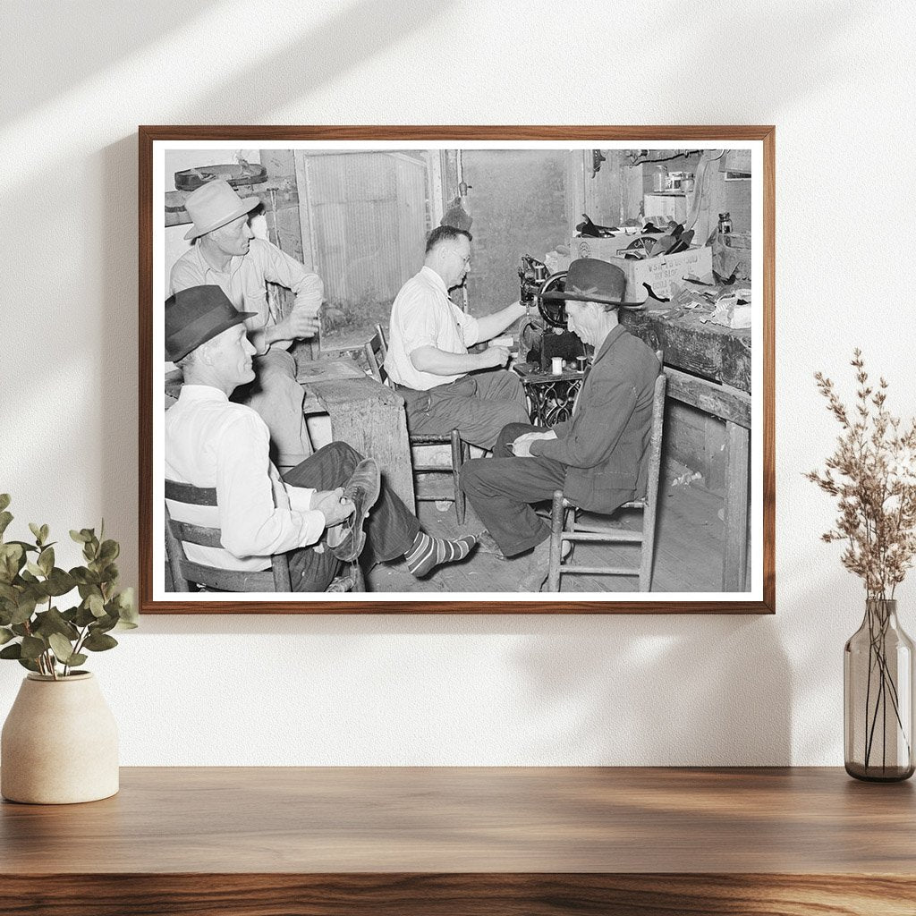 Shoe Repair Shop in San Augustine Texas April 1939