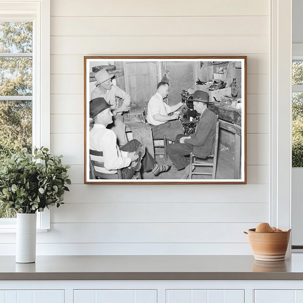 Shoe Repair Shop in San Augustine Texas April 1939