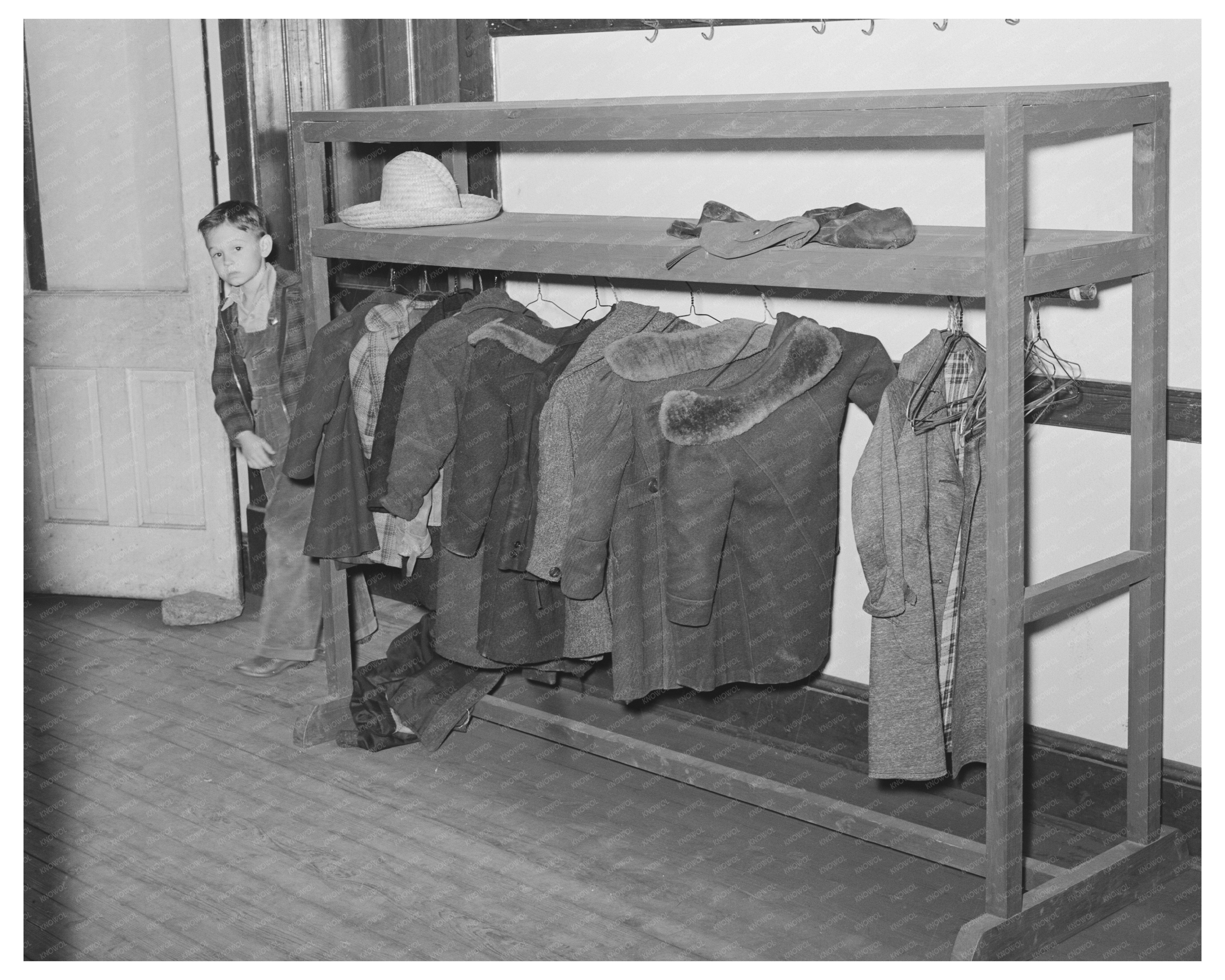 Vintage School Coat Rack San Augustine Texas 1939