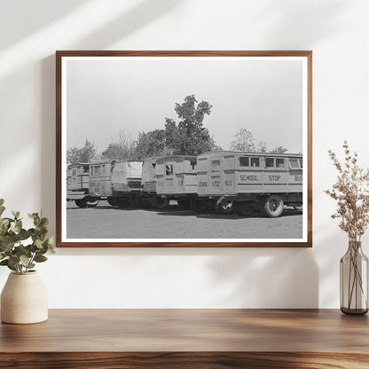 Vintage 1939 School Buses in Wells Texas