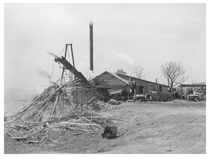 Wells Texas Sawmill and Waste Lumber Burn April 1939