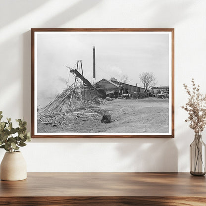 Wells Texas Sawmill and Waste Lumber Burn April 1939