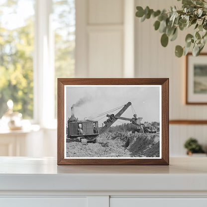 Steam Shovel Working at Lufkin Paper Mill April 1939