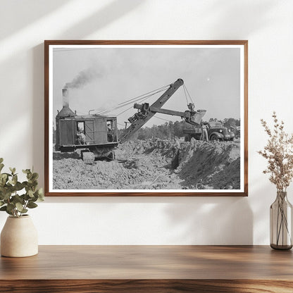 Steam Shovel Working at Lufkin Paper Mill April 1939