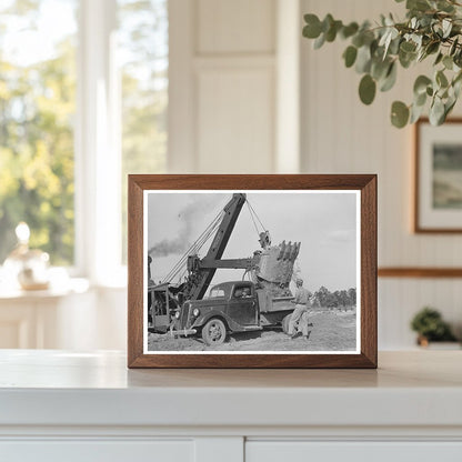 Steam Shovel at Lufkin Texas Paper Mill April 1939