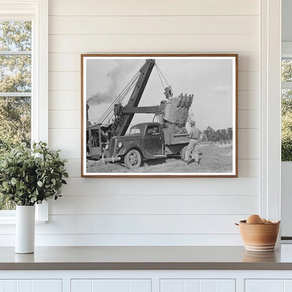 Steam Shovel at Lufkin Texas Paper Mill April 1939