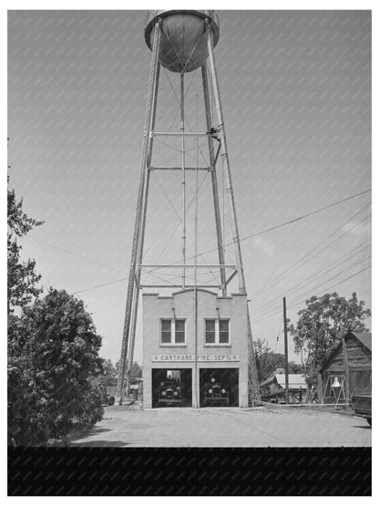 Carthage Texas Fire Station and Water Tank 1939