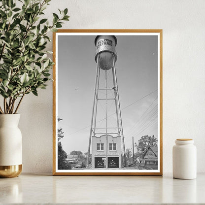 Carthage Texas Fire Station and Water Tank April 1939