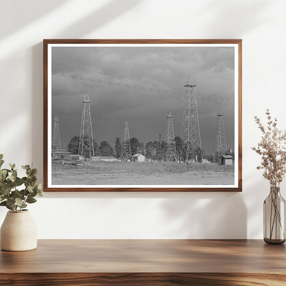 Kilgore Texas Oil Derricks April 1939 Vintage Image