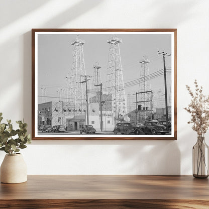 Kilgore Texas Downtown with Oil Derricks April 1939