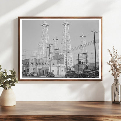 Kilgore Texas Downtown with Oil Derricks 1939
